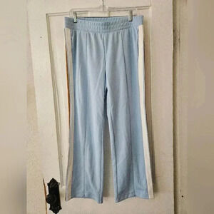 Wild Fable High Rise Track Pants Junior's Size Medium, Zippered Leg, Baby Blue